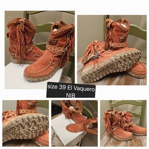 El Vaquero boots. Size 39. Coral